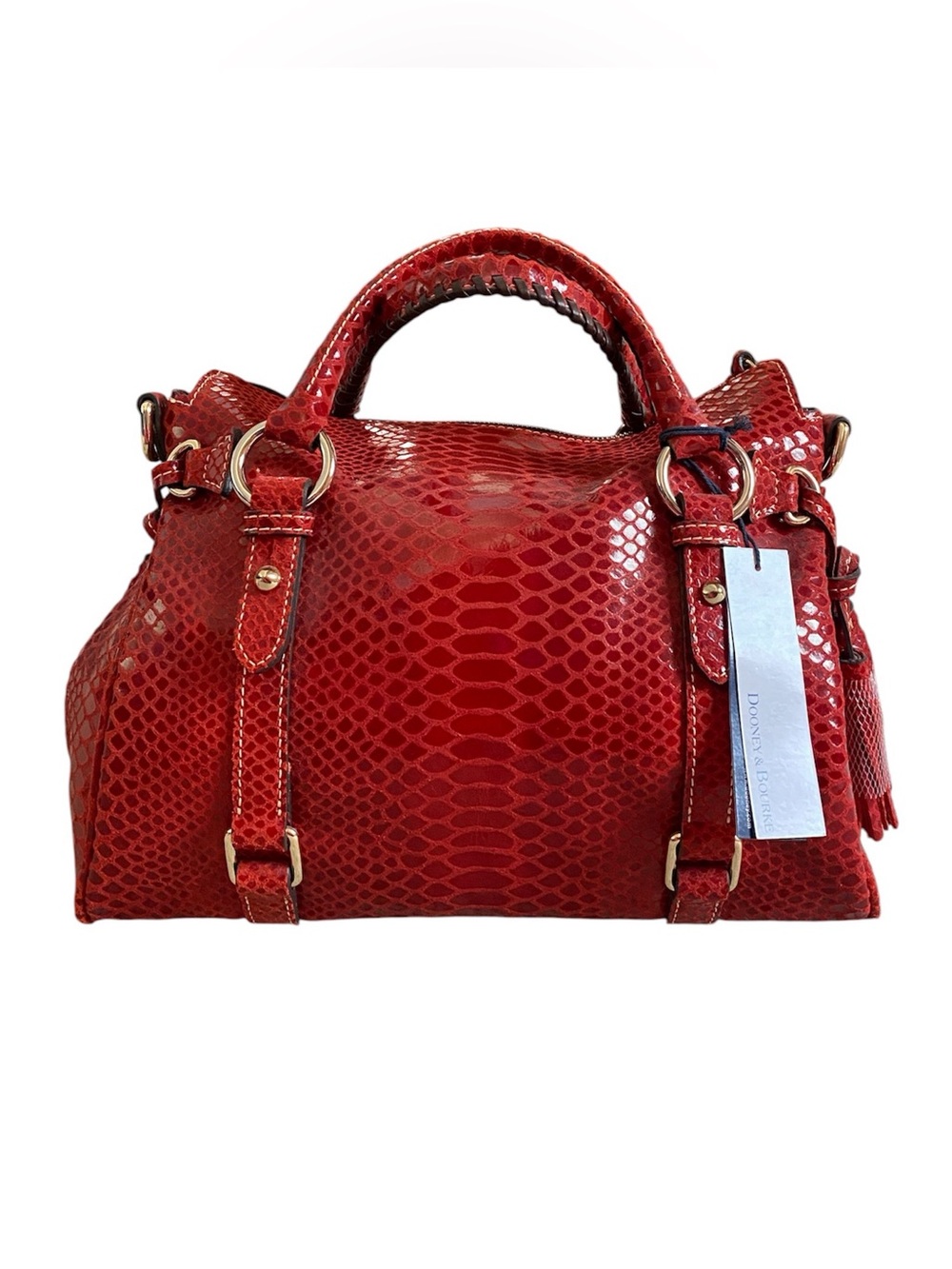 Dooney and Bourke Exclusive embossed leather satchel - Picture 3 of 11